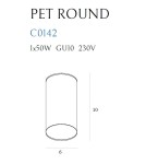 Oprawy sufitowe na wymienne źródło światła - Maxlight Lampa Sufitowa Pet Round New Czarny C0142 - product 2