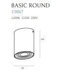 Oprawy sufitowe na wymienne źródło światła - Maxlight Lampa Sufitowa Basic Round Biała C0067 - produkt 7