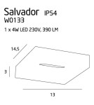 Kinkiety - Maxlight SALVADOR IP54 W0133 Kinkiet - produkt 4