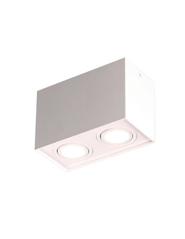 Maxlight Lampa Sufitowa Basic Square Biała Podwójna C0088