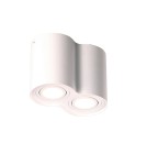 Oprawy sufitowe na wymienne źródło światła - Maxlight Lampa Sufitowa Basic Round Biała Podwójna C0085 - produkt 1