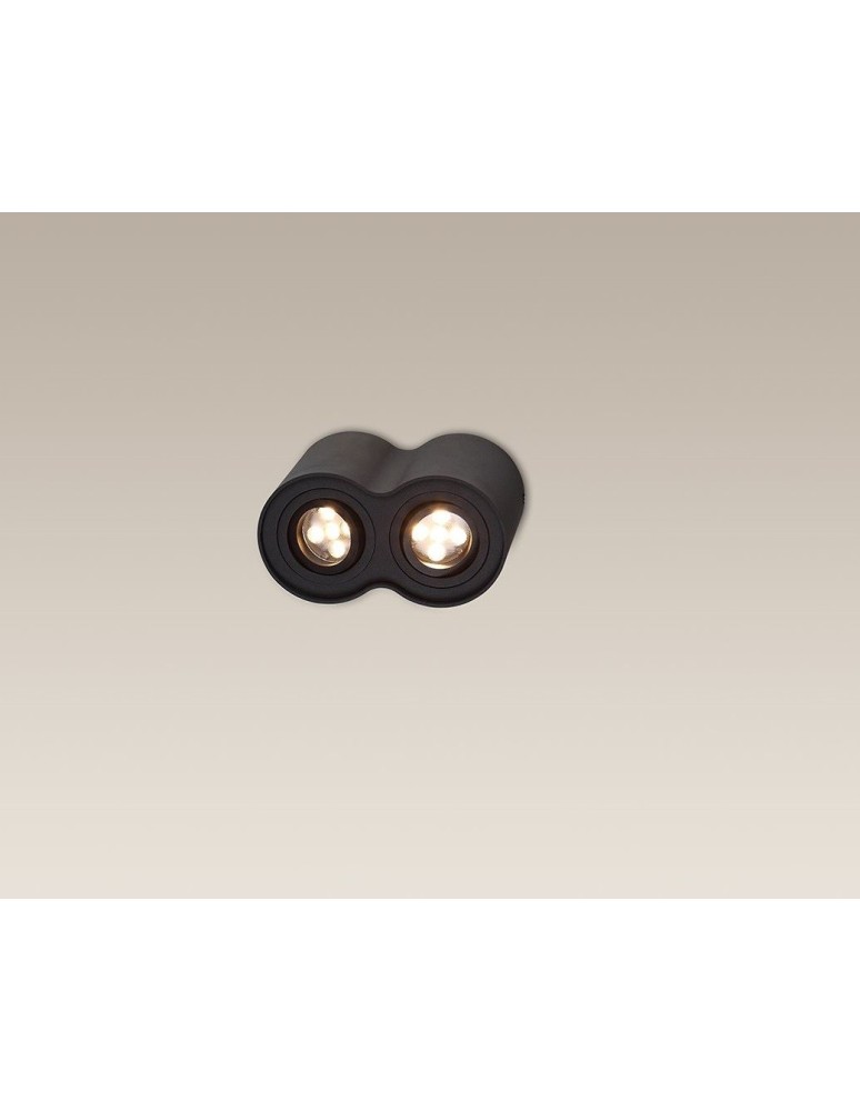 Maxlight Lampa Sufitowa Basic Round Czarna Podwójna C0086