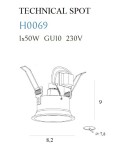 Lampy podtynkowe - oczka - Maxlight Oprawa Wpustowa Deep Biała GU10 H0069 - produkt 5