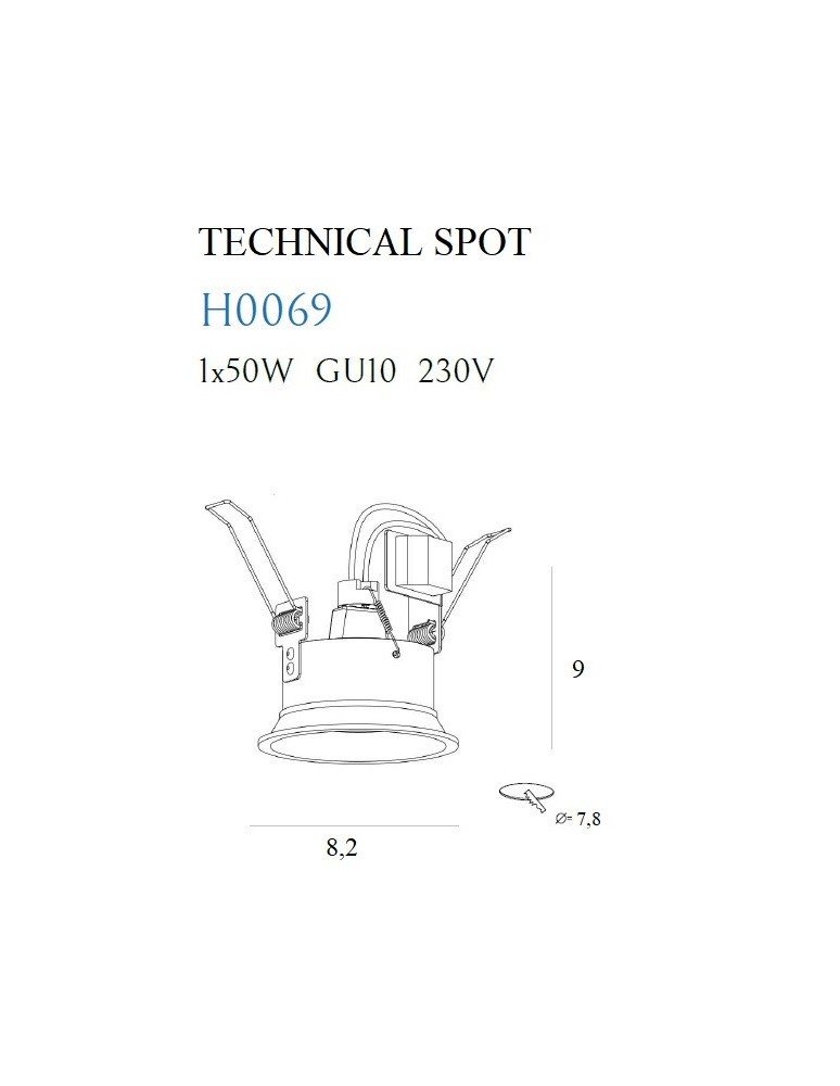 Lampy podtynkowe - oczka - Maxlight Oprawa Wpustowa Deep Biała GU10 H0069 - produkt kolory-swiatla.pl 5