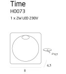Kategorie produktów - Maxlight Oprawa Schodowa Time Kwadratowa IP54 H0073 - product 3