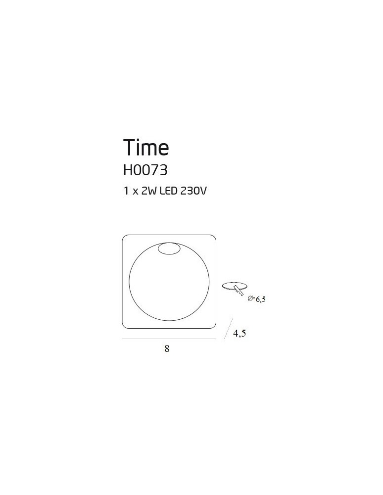 Maxlight Oprawa Schodowa Time Kwadratowa IP54 H0073