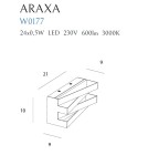 Kinkiety nowoczesne - Maxlight Kinkiet Araxa Biały W0177 - product 4