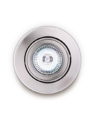 Maxlight Oprawa Wpustowa Fine Okrągła Metal Szczotkowany H0037