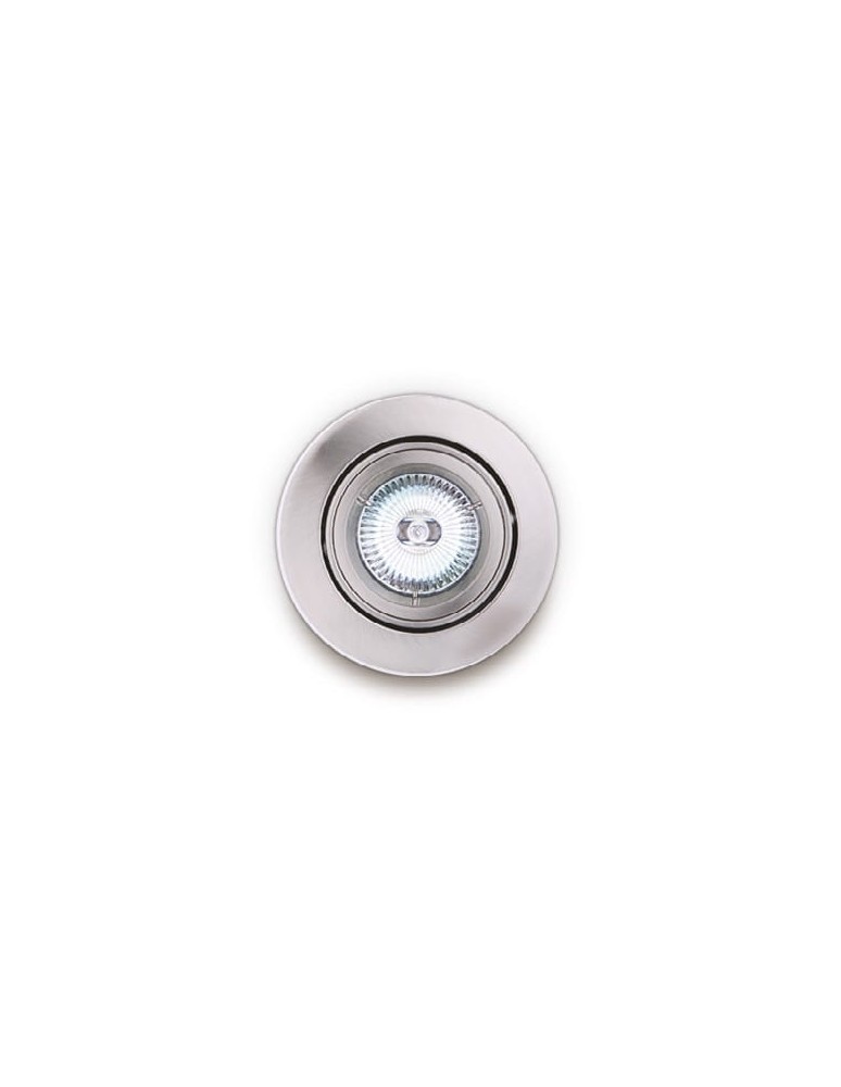 Lampy podtynkowe - oczka - Maxlight Oprawa Wpustowa Fine Okrągła Metal Szczotkowany H0037 - produkt kolory-swiatla.pl 1
