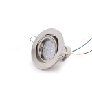Lampy podtynkowe - oczka - Maxlight Oprawa Wpustowa Fine Okrągła Metal Szczotkowany H0037 - produkt 2
