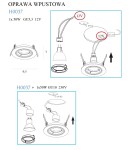 Lampy podtynkowe - oczka - Maxlight Oprawa Wpustowa Fine Okrągła Metal Szczotkowany H0037 - produkt 3
