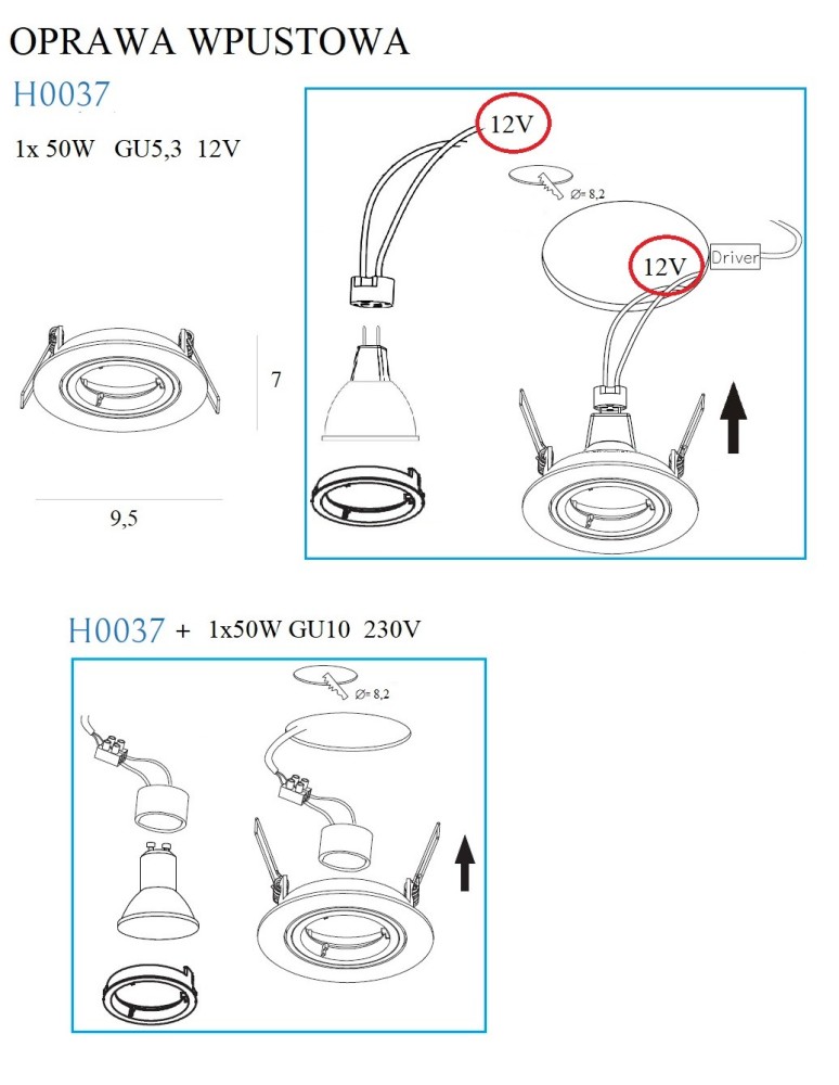 Lampy podtynkowe - oczka - Maxlight Oprawa Wpustowa Fine Okrągła Metal Szczotkowany H0037 - produkt kolory-swiatla.pl 3