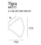 Kinkiety nowoczesne - Maxlight TIGRA II W0127 Kinkiet - produkt 3