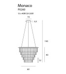 Żyrandole glamour - Maxlight Lampa Wisząca Monaco Ø 60 cm P0260 - produkt 4