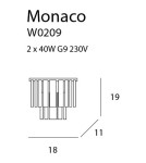 Kinkiety glamour - Maxlight Kinkiet Monaco W0209 - produkt 3