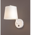 Kinkiety z abażurem - Maxlight Kinkiet Chicago Biały + Biały Abażur W0193 - produkt 2
