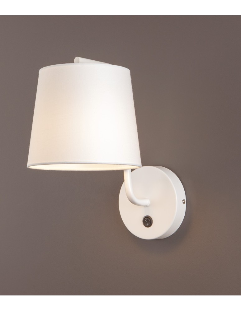Maxlight Kinkiet Chicago Biały + Biały Abażur W0193