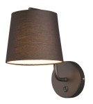 Kinkiety z abażurem - Maxlight Kinkiet Chicago Czarny + Czarny Abażur W0194 - produkt 1