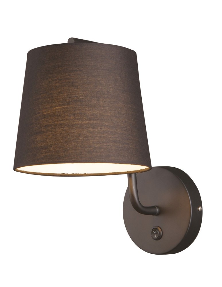 Maxlight Kinkiet Chicago Czarny + Czarny Abażur W0194