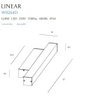 Kinkiety łazienkowe - Maxlight Kinkiet Linear IP44 Black 18W 4000K Ściemnialny W0264 - product 2