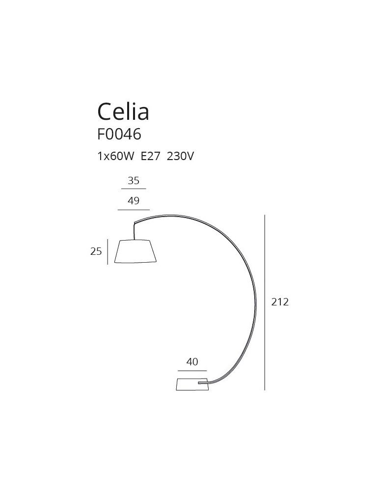 Maxlight Lampa Podłogowa Celia F0046