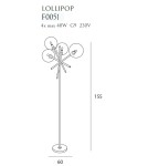 Lampy podłogowe czarne - Maxlight Lampa Podłogowa Lollipop Black F0051 - produkt 3