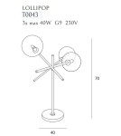 Lampy stołowe nowoczesne - Maxlight Lampa Stołowa Lollipop Black T0043 - produkt 3