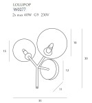 Kinkiety kule - Maxlight Kinkiet Lollipop Black W0277 - produkt 3