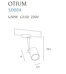 Lampy do szynoprzewodów 3 fazowych - Maxlight Lampa Szynowa Otium Max GU10 Biała S0004 - produkt 2