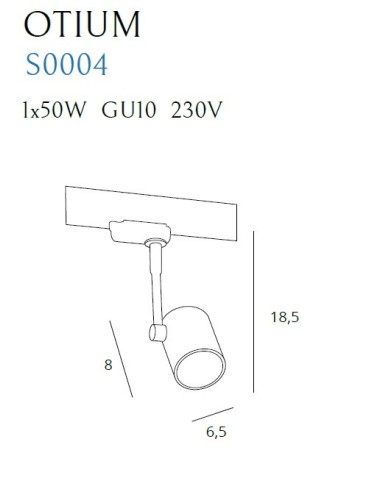 Maxlight Lampa Szynowa Otium Max GU10 Biała S0004 - produkt 2