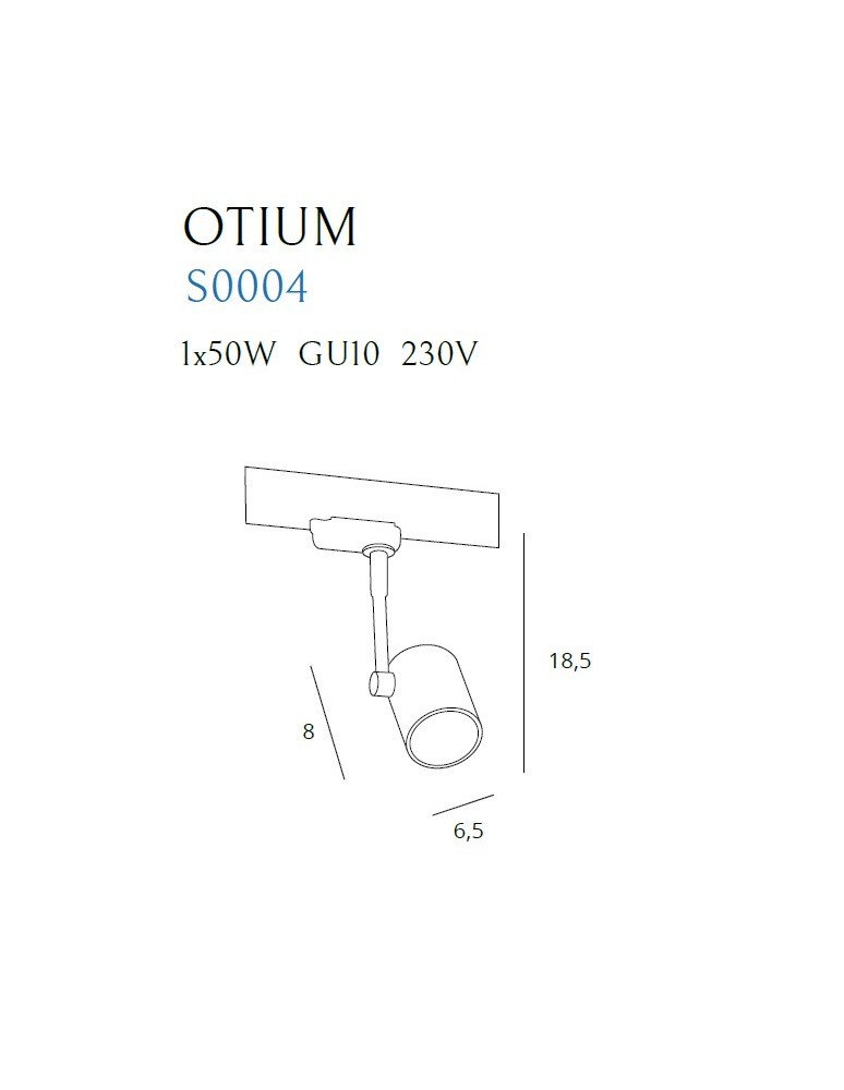 Lampy do szynoprzewodów 3 fazowych - Maxlight Lampa Szynowa Otium Max GU10 Biała S0004 - produkt kolory-swiatla.pl 2