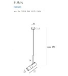 Lampy wiszące - Maxlight Lampa Wisząca Puma 1 GU10 P0408 - product 4