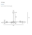 Lampy wiszące - Maxlight Lampa Wisząca Puma 6 GU10 P0409 - product 3