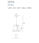 Lampy wiszące LED - Maxlight Lampa Wisząca Seda P0384 - product 3