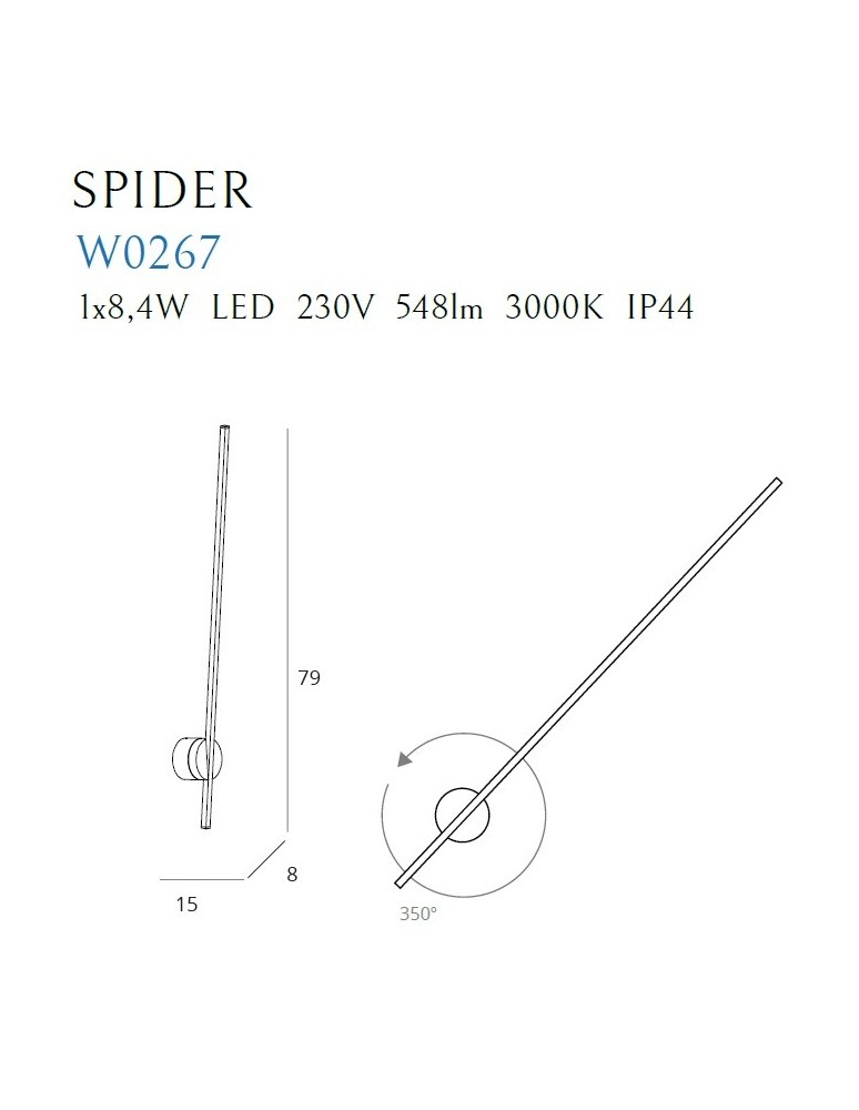 Maxlight Kinkiet Spider Black W0267