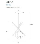 Lampy wiszące designerskie - Maxlight Lampa Wisząca Xena P0403 - product 7