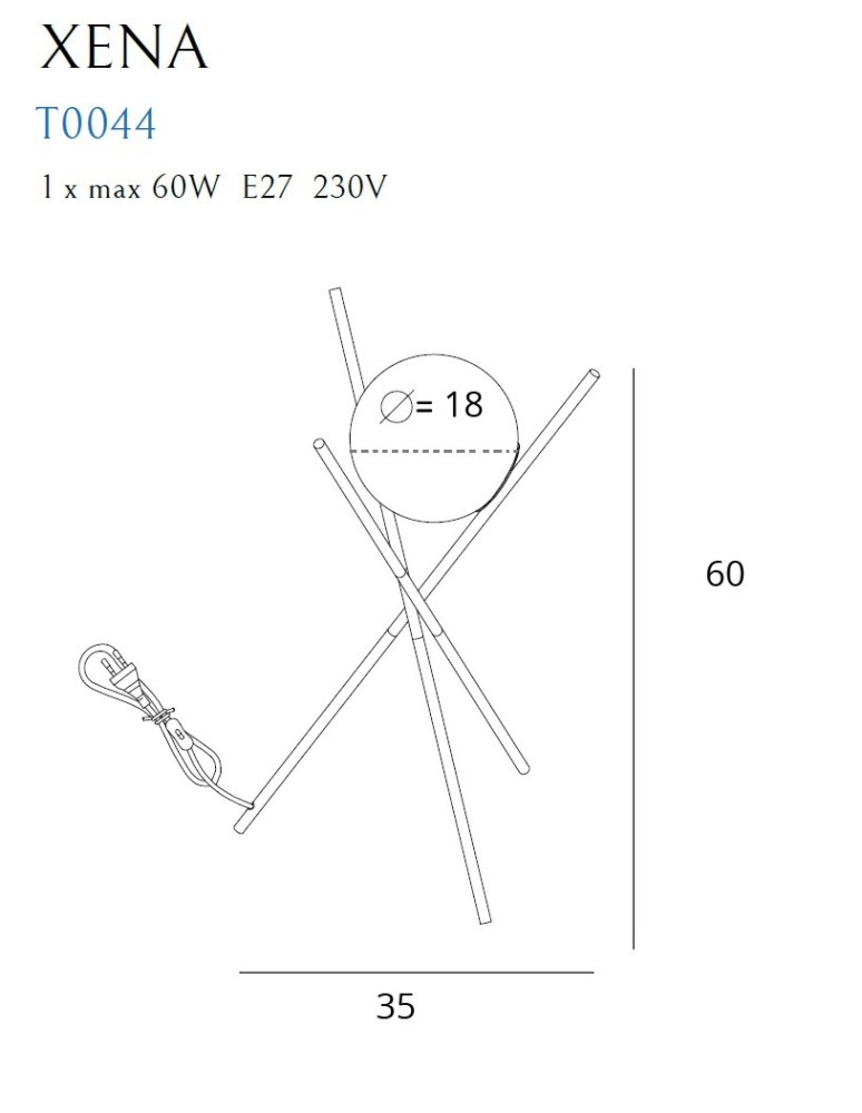 Maxlight Lampa Stołowa Xena T0044