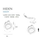 Lampy podtynkowe okrągłe - Maxlight Oprawa Wpustowa Hiden Biała IP32 H0109 - product 5