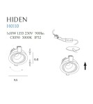 Lampy podtynkowe okrągłe - Maxlight Oprawa Wpustowa Hiden Czarna IP32 H0110 - product 6