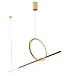 Lampy wiszące designerskie - Maxlight Lampa Wisząca Lozanna 18W Złota P0390 - produkt 1