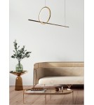 Lampy wiszące designerskie - Maxlight Lampa Wisząca Lozanna 18W Złota P0390 - produkt 3