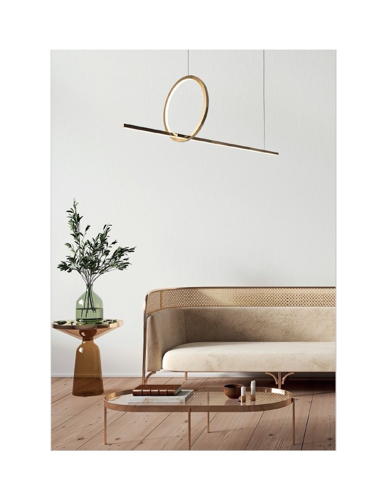 Maxlight Lampa Wisząca Lozanna 18W Złota P0390