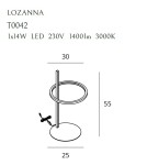 Lampy stołowe LED - Maxlight Lampa Biurkowa Lozanna 14W Złota T0042 - produkt 3