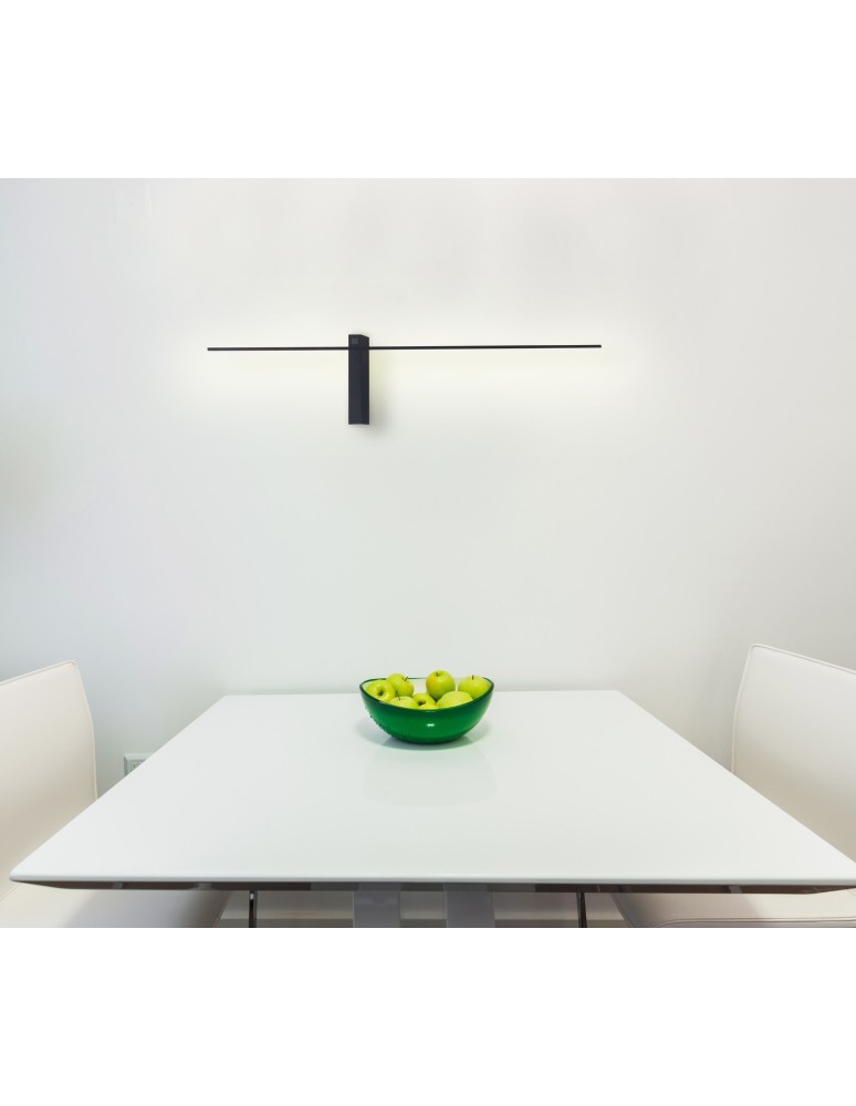 Maxlight Kinkiet Sabre 61 cm Czarny IP23, Ściemnialny Z Włącznikiem Dotykowym W0281