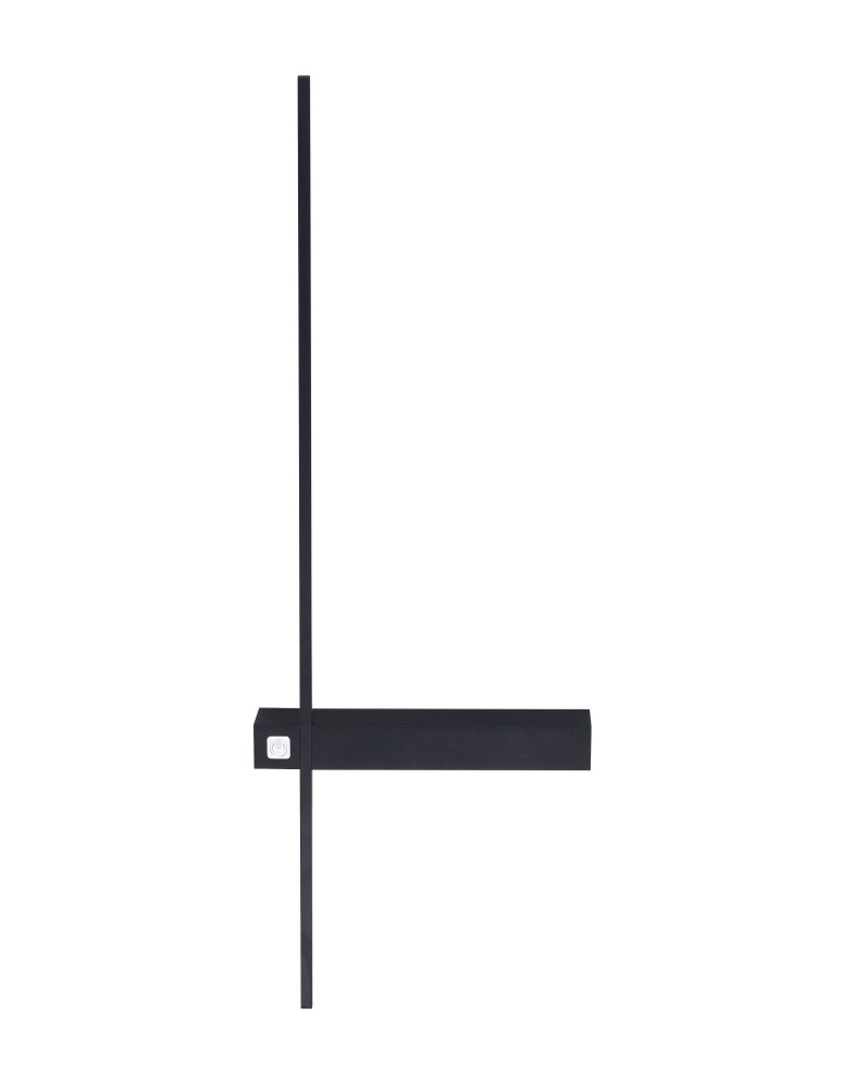 Maxlight Kinkiet Sabre 61 cm Czarny IP23, Ściemnialny Z Włącznikiem Dotykowym W0281