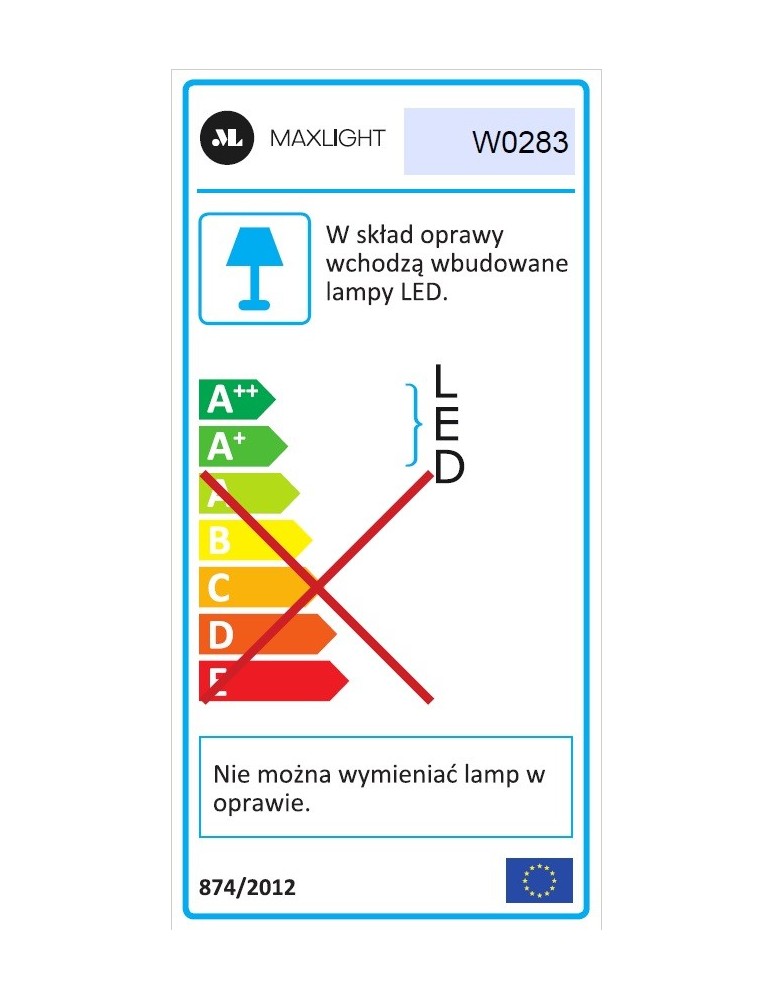 Maxlight Kinkiet Sabre 91 cm Czarny IP23, Ściemnialny Z Włącznikiem Dotykowym w0283