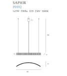 Lampy wiszące LED - Maxlight Lampa Wisząca Saphir 13W P0392 - produkt 4