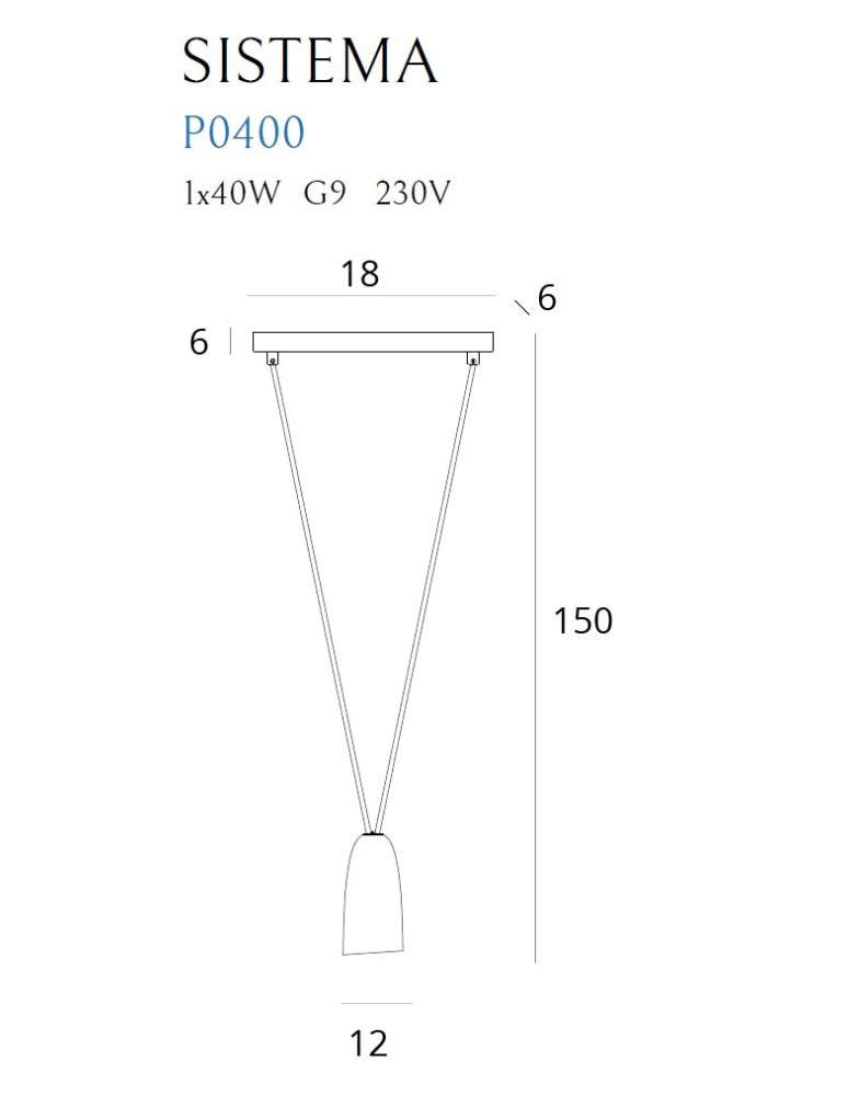 Maxlight Lampa Wisząca Sistema I P0400