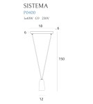Lampy wiszące - Maxlight Lampa Wisząca Sistema I P0400 - produkt 4