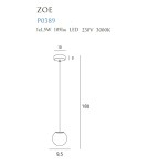 Lampy wiszące LED - Maxlight Lampa Wisząca Zoe 1X1,5W Złota P0389 - produkt 6